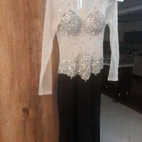 لباس شب مجلسی کارشده با دست تاسایز۴۰