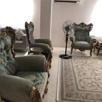 مبلمان سلطنتی ورق طلا بهمراه ویترین|مبلمان خانگی و میز عسلی|رشت, آب و برق|دیوار