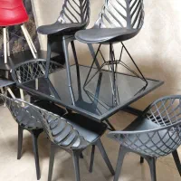 کافه فست‌فود میزوصندلی فلزی پلاستیکی ارسال ازتهران