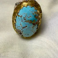 انگشتر فیروزه نیشابوری درشت قواره|جواهرات|اردبیل, |دیوار