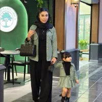 ست مادر و دختری کت و دامن دخترانه همراه مانتو نو