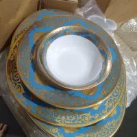 سرویس چینی بن چاینا اصل طلاکوب کاراساه ژاپن.۶نفره