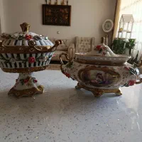 ظرف چینی گل برجسته