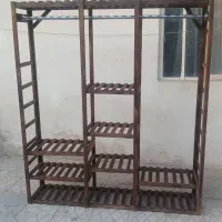رگال چوبی لباس|کتابخانه، شلف، قفسههای دیواری|همدان, |دیوار