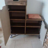 جا کفشی چوبی با نشیمن|جاکفشی، کمد، دراور|رودهن, |دیوار