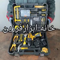 کیت 100پارچه دریل شارژی با جعبه ابزار کامل