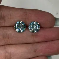 نگین موزنایت آبی ( الماس روس) اصلی