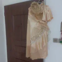 پیراهن مجلسی رنگ طلایی