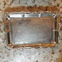 سینی و دیس  پایه دار سیلور  نوستالژی دور توری|ظروف سرو و پذیرایی|تهران, جمال‌زاده|دیوار