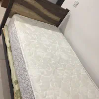 تختخواب تک نفره چوب با خوشخواب|تخت و سرویس خواب|گرمدره, |دیوار