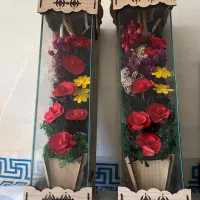 دوتا گل شیشه ای