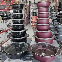 قابلمه گرانیتی ۱۵ پارچه طرح چدن پروانه ای فیلون|ظروف پخت‌وپز|تهران, شوش|دیوار