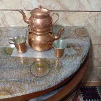 کتری قوری مس با 12عدد لیوان،شکلات خوری 400