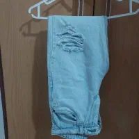 شلوار مام فیت ژاپ دار