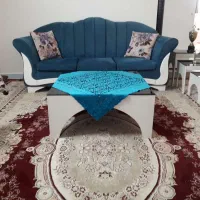 فروش یک دست مبل هفت نفره در حد نو وچهارعددمیزوعسلی|مبلمان خانگی و میز عسلی|صحنه, |دیوار