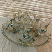 استکان و نعلبکی همراه با قندون