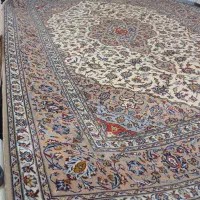 یکتخته قالی دستبافت کاشان ۹متری خابدار درحدنواعلا