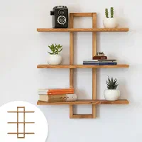 قفسه جاادویه چراغ سقفی چوبی