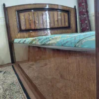 تخت دو نفره چوبی|تخت و سرویس خواب|آق قلا, |دیوار