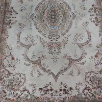 فرش دوازده متری ۵۰۰شانه با تراکم ۱۰۰۰ کرم رنگ