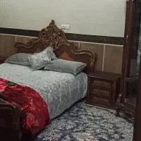 سرویس کامل تخت خواب سلطنتی تمام چوب
