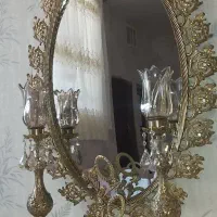 آینه و شمعدون برنز