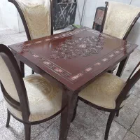 غذاخوری ۴نفره پایه خراطی زیبا|میز و صندلی غذاخوری|قم, نیروگاه|دیوار