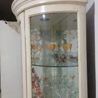 بوفه کرم رنگ نیم دایره سالم|بوفه، ویترین، کنسول|بسطام, |دیوار