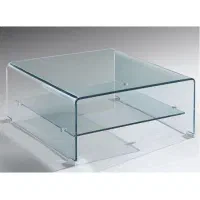 میز جلومبلی شیشه‌ای شلف‌دار - مدرن اما ارزان‌تر|مبلمان خانگی و میز عسلی|باغستان, |دیوار