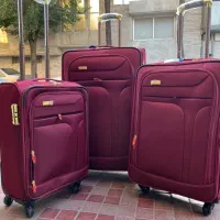 چمدان چهار چرخ دوبل پارچه برزنت ترک اصل