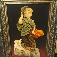 تابلو فرش دست بافت پسر بچه