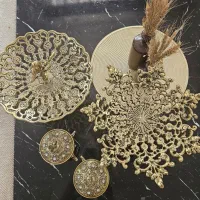 ست آلمینیومی باروکش برنزبسیارشیک وخاص|صنایع دستی و سایر لوازم تزئینی|یزد, |دیوار