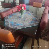 میز هشت نفر ناهارخوری  چوبی