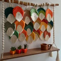 مکرومه دیوارکوب شلف بومریس کادو هدیه دکوری