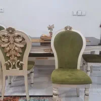 میز ناهار خوری ۶ نفره pvc شیشه مقاوم به حرارت بالا|میز و صندلی غذاخوری|اهواز, زیتون کارمندی|دیوار