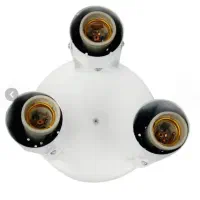 پایه لامپ سه شعله همراه لامپ ۱۵ وات کم مصرف