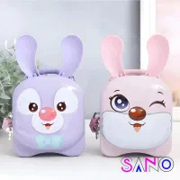 قلک فلزی قفلدار طرح خرگوش صورتی