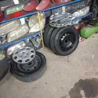 رینگ لاستیک سایز ۱۴ پژو با برند مشهد و لاستیک ۱۵
