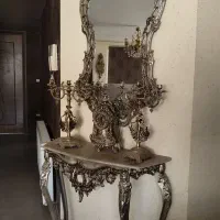 کنسول آینه و شمعدان و ساعت