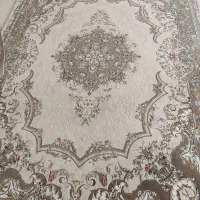 یه جفت فرش نه متری کرمی زیبا هفتصد شانه در حد نو