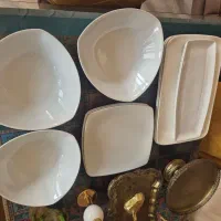 ظروف سرامیکی وقاشق وچنگال