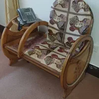 میز تلفن چوبی