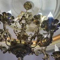 لوستر برنز سنگین ده شاخه