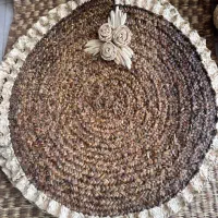 فروش عمده سفره حصیری گل دار و ساده