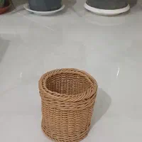 ست دست ساز جا دستمال و سطل زباله حصیری|صنایع دستی و سایر لوازم تزئینی|نیشابور, خط کاشمر|دیوار