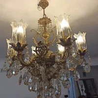 لوستر شش شاخه برنجی