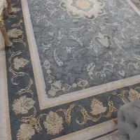 فرش گل ابریشم ماشینی بهشتی