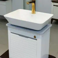 روشویی کابینتی ۵۰ در ۳۵ طوسی صفحه ای