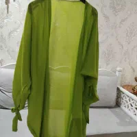 مانتو کرم وسبز