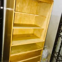 شلف چوبی دارای ۴ طبقه و ۳ کشو|کتابخانه، شلف، قفسههای دیواری|تهران, شهرک آزمایش|دیوار